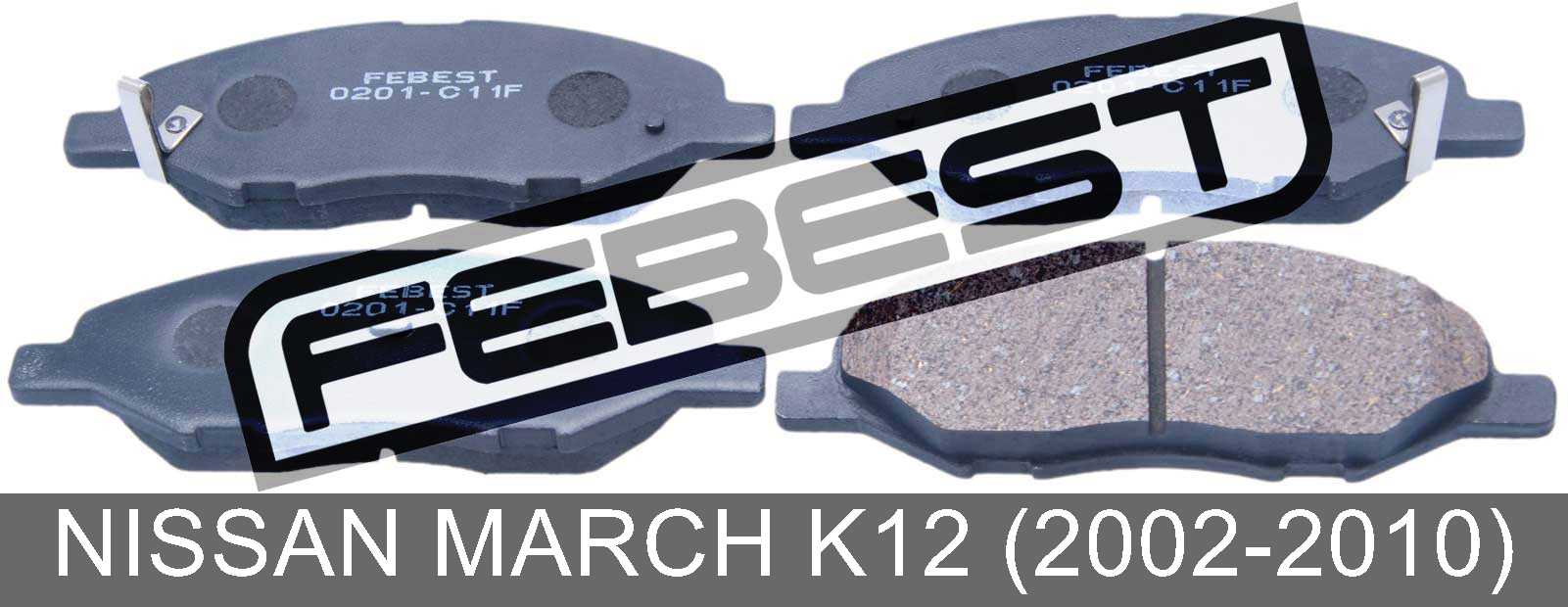 Pad Kit, Disc Brake, Front For Nissan March K12 (20022010) eBay