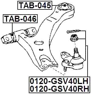 TOYOTA 0120-GSV40RH Technical Schematic