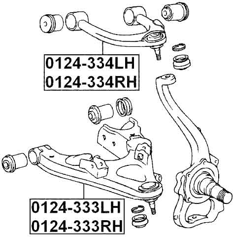 TOYOTA 0124-333LH Technical Schematic