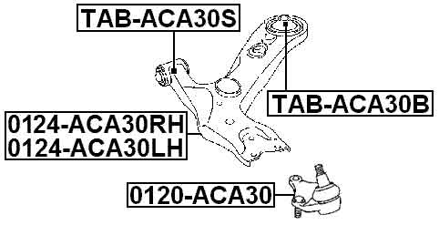 TOYOTA 0124-ACA30LH Technical Schematic