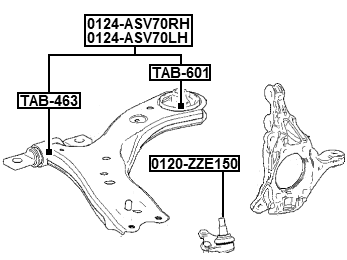 TOYOTA 0124-ASV70RH Technical Schematic