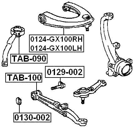 TOYOTA 0124-GX100LH Technical Schematic