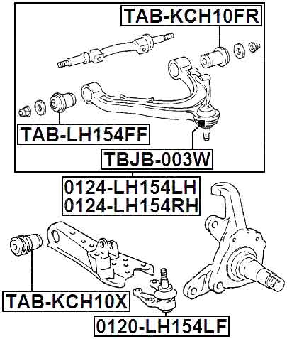TOYOTA 0124-LH154LH Technical Schematic