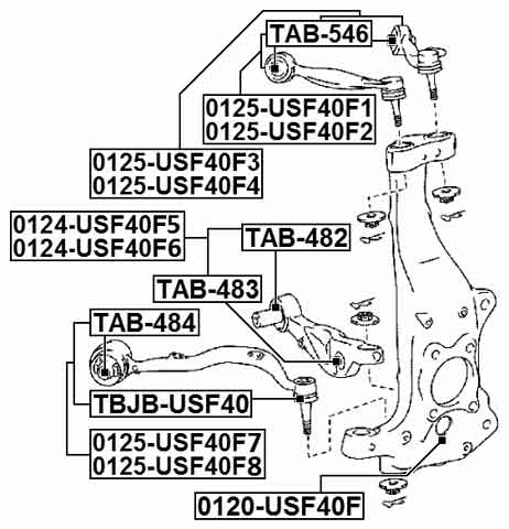 LEXUS 0124-USF40F6 Technical Schematic