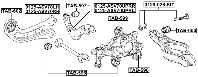LEXUS 0125-ASV70RH Technical Schematic