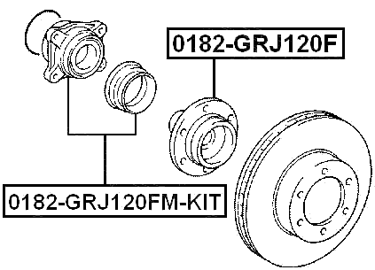 TOYOTA 0182-GRJ120FM-KIT Technical Schematic