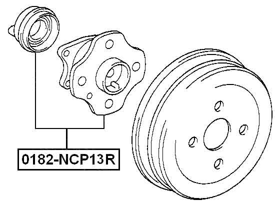 TOYOTA 0182-NCP13R Technical Schematic