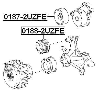 TOYOTA 0188-2UZFE Technical Schematic