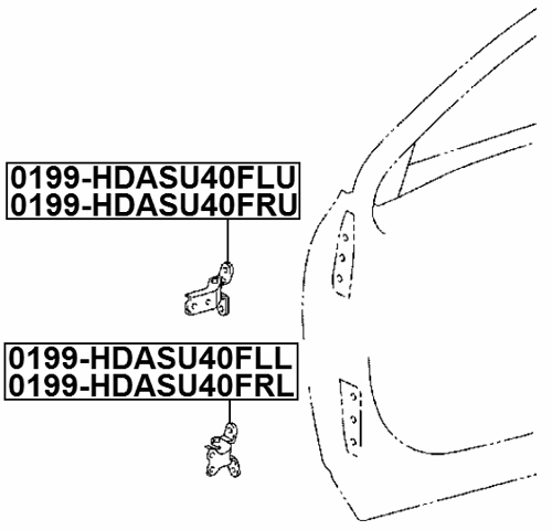 TOYOTA 0199-HDASU40FRL Technical Schematic