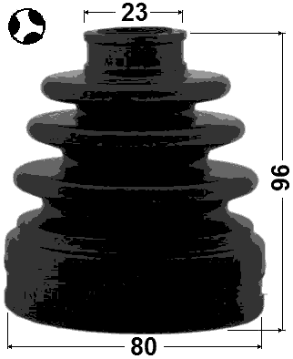 0215-JJ10ET Febest BOOT INNER CV JOINT KIT 80X96X23