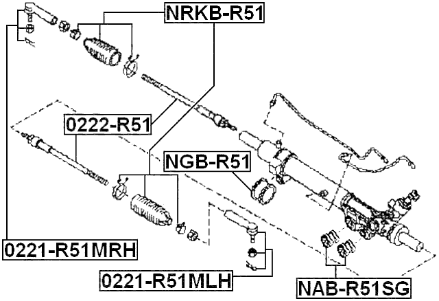 NISSAN 0221-R51MRH Technical Schematic