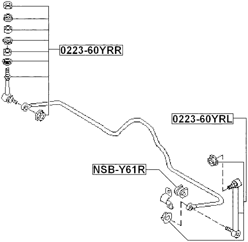 Febest 0223-60YRL Technical Schematic