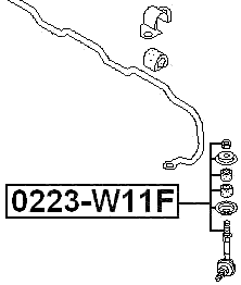 Febest 0223-W11F Technical Schematic