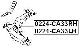 INFINITI 0224-CA33RH Technical Schematic