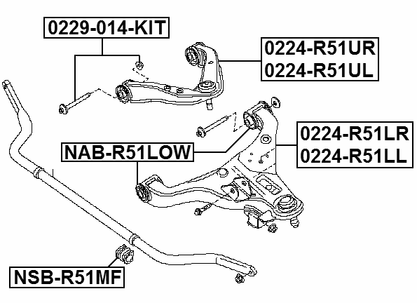 Febest 0229-014-KIT Technical Schematic