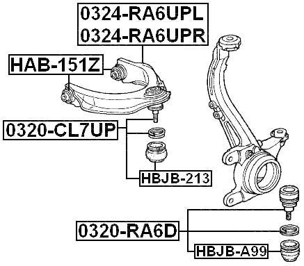 HONDA 0320-RA6D Technical Schematic