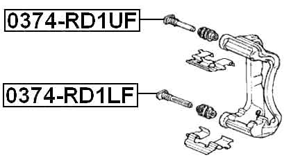 Pin Slide Front For Honda Prelude Bb6 (1997-2001) | eBay