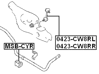 Febest 0423-CW8RR Technical Schematic