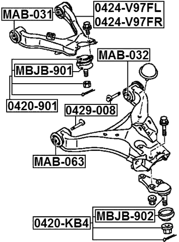 MITSUBISHI 0429-008 Technical Schematic