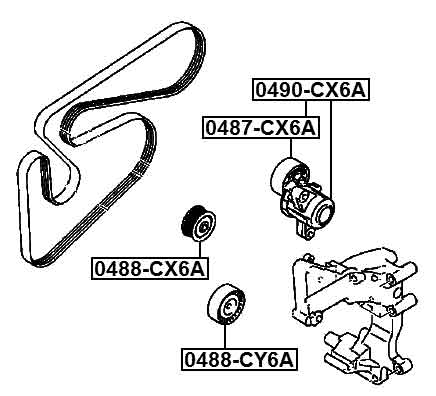 MITSUBISHI 0488-CY6A Technical Schematic
