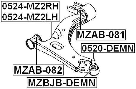 MAZDA 0520-DEMN Technical Schematic