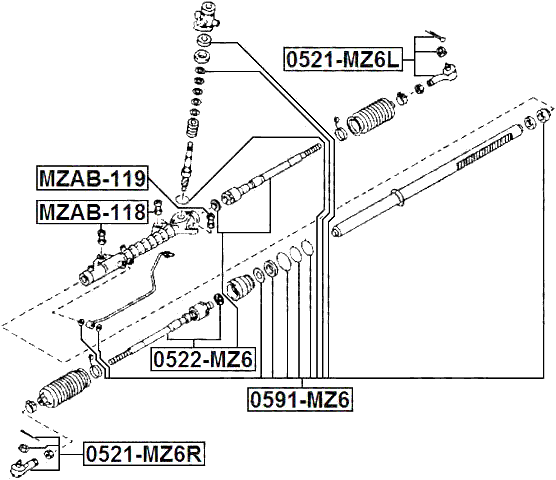 MAZDA 0522-MZ6 Technical Schematic