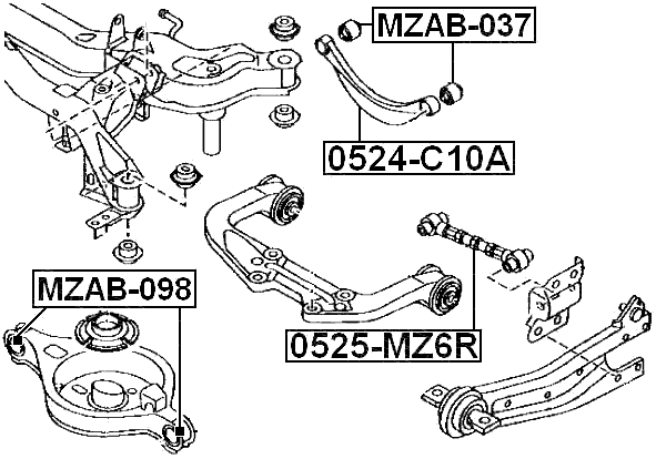 MAZDA 0525-MZ6R Technical Schematic