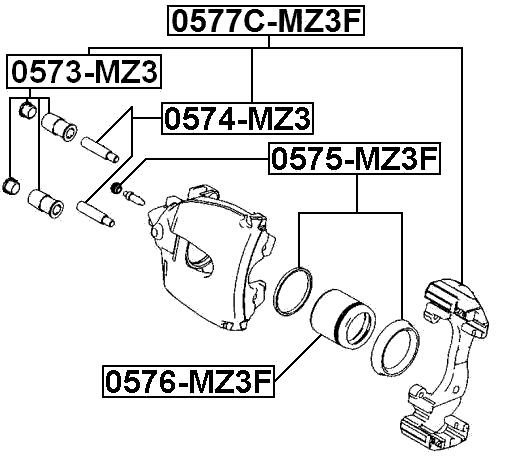 VOLKSWAGEN 0575-MZ3F Technical Schematic