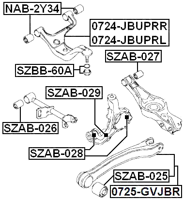 SUZUKI 0724-JBUPRR Technical Schematic