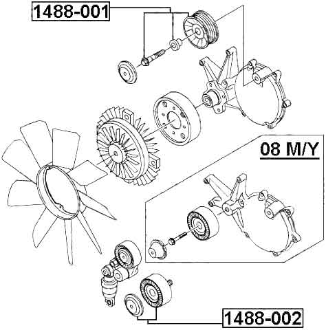 SSANG YONG 1488-001 Technical Schematic