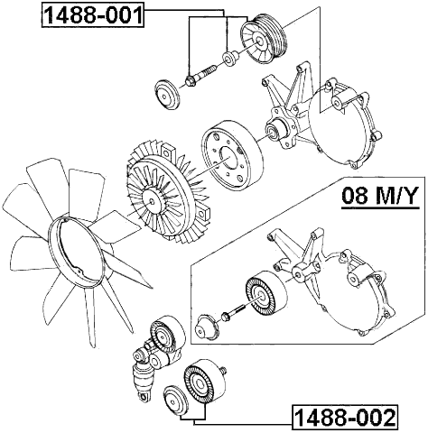 MERCEDES BENZ 1488-001 Technical Schematic
