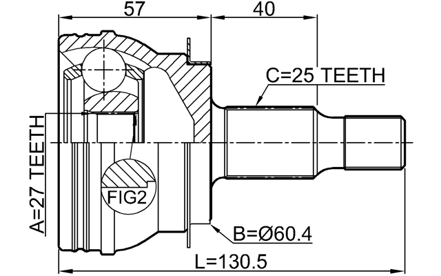 Febest 1610-W245 Technical Schematic