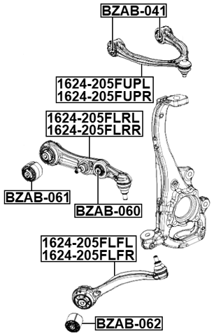 MERCEDES BENZ 1624-205FUPR Technical Schematic