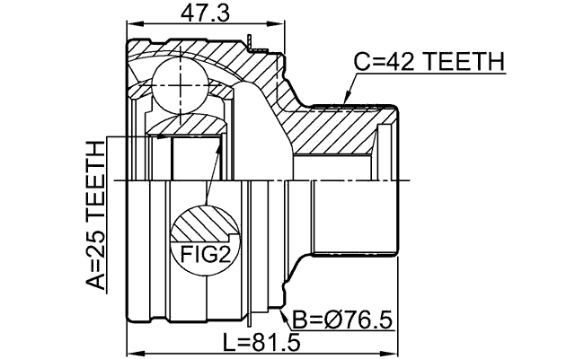 Febest 1710-A4 Technical Schematic