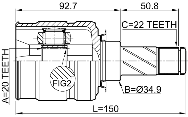 Febest 1811-A12 Technical Schematic