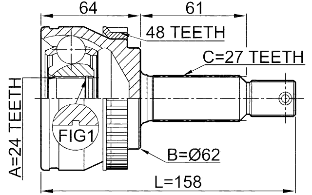 Febest 2210-NSP20A48 Technical Schematic