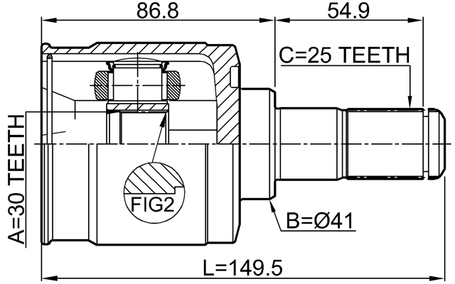 Febest 2211-RIO Technical Schematic