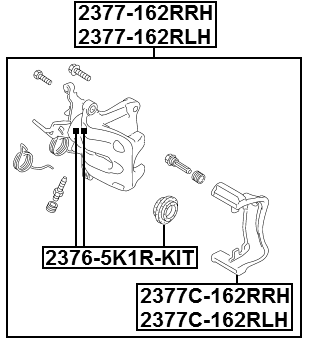 VOLKSWAGEN 2377-162RLH Technical Schematic