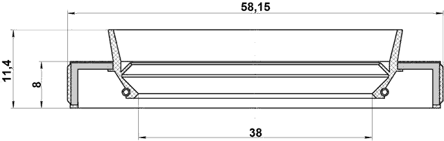 95HBY-40580811R Genuine Febest Oil Seal Axle Case 40x585x8x11.4 91206 ...