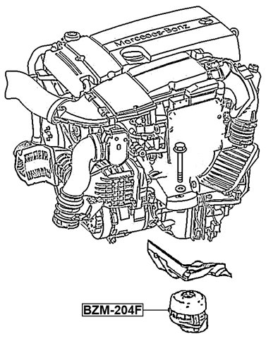 MERCEDES BENZ BZM-204F Technical Schematic