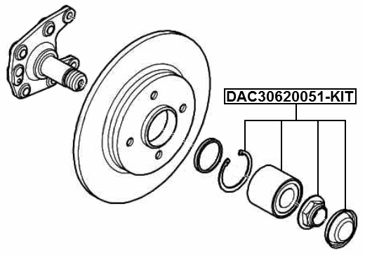 Febest DAC30620051-KIT Technical Schematic