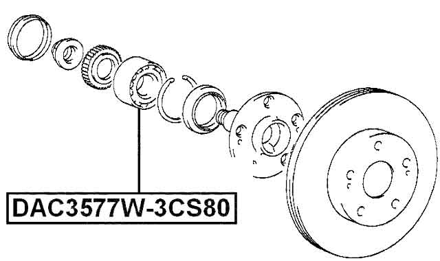 TOYOTA DAC3577W-3CS80 Technical Schematic