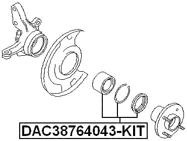 Febest DAC38764043-KIT Technical Schematic