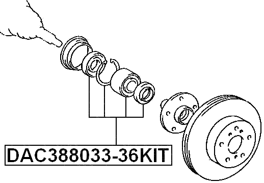 TOYOTA DAC388033-36KIT Technical Schematic