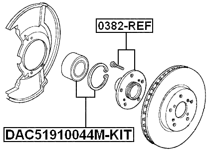 HONDA DAC51910044M-KIT Technical Schematic