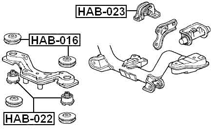 HONDA HAB-016 Technical Schematic