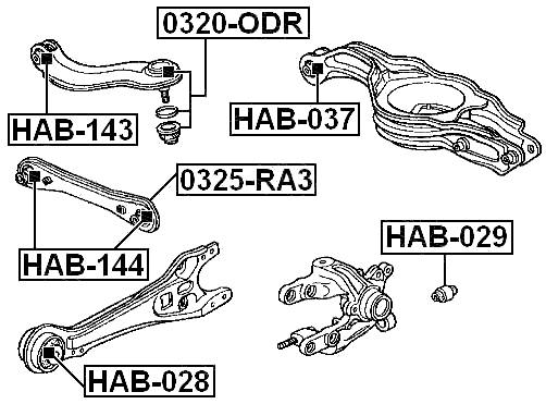 HONDA HAB-029 Technical Schematic