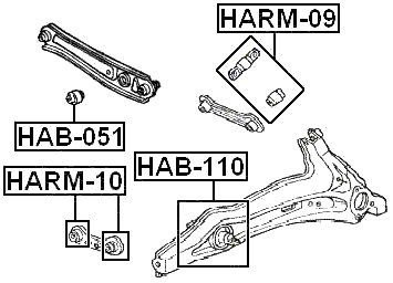 Control Arm-//Trailing Arm Bush FEBEST HAB-051