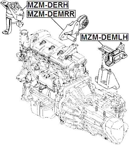 MAZDA MZM-DEMRR Technical Schematic