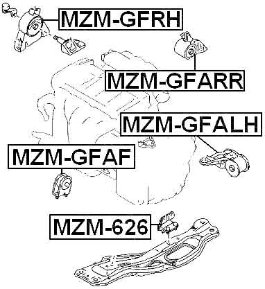 MAZDA MZM-GFAF Technical Schematic